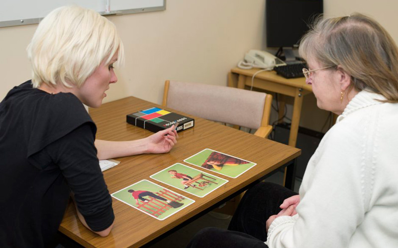 a speech therapist